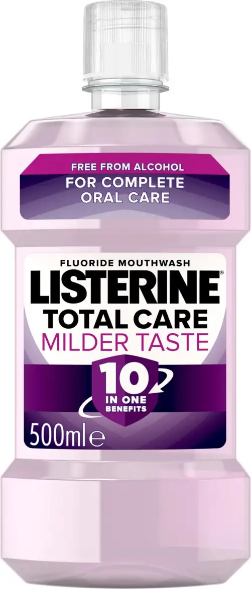Listerine Milder Taste Mouthwash Total Care 500 ml