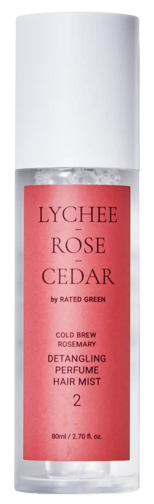 Rated Green Detangling Perfume Hair Mist 2 Lychee-Rose-Cedar 80 ml